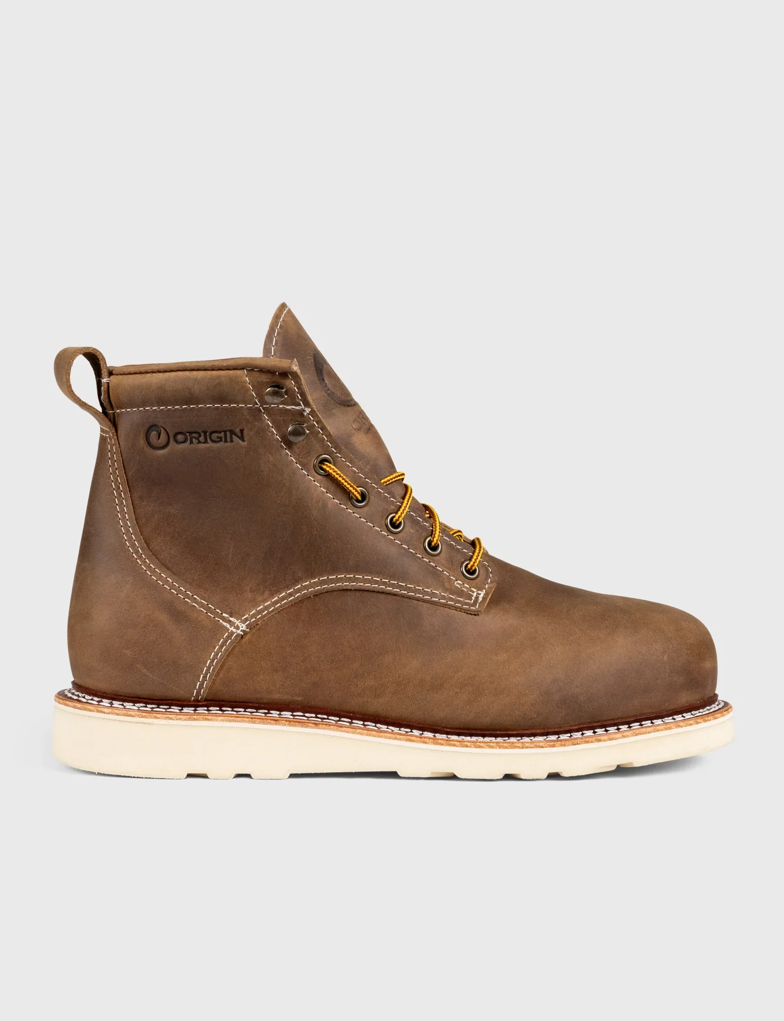THE WILTON 6" STEEL TOE WORK BOOT - NATURAL WEDGE SOLE - GRADED QUALITY - Image 2