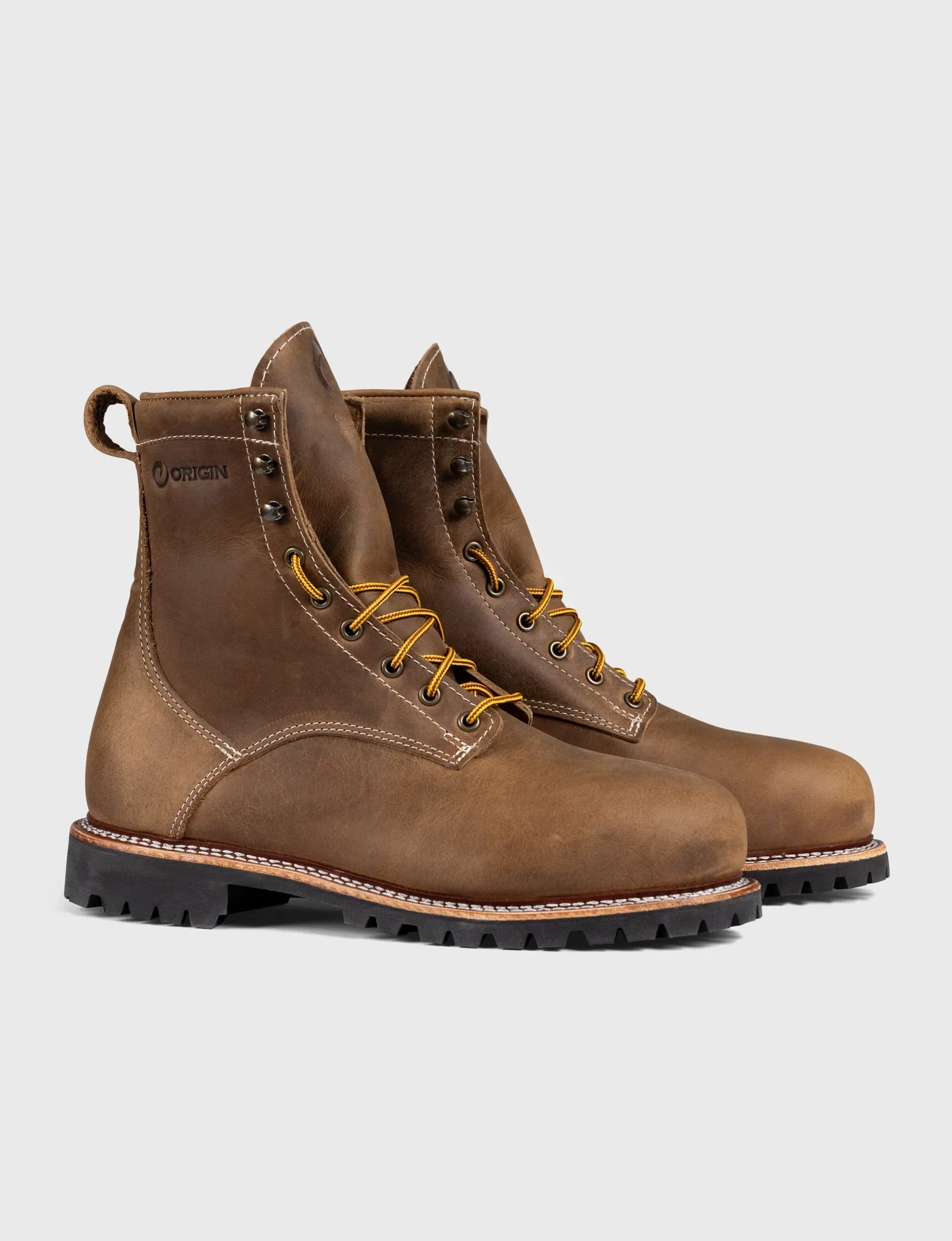 THE WILTON 8" STEEL TOE WORK BOOT - BIG LUG - GRADED QUALITY