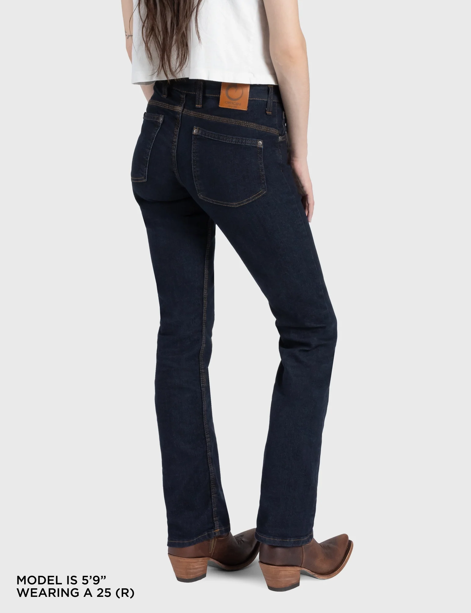 Women's Mid Rise Boot Cut Delta Flex Denim Jean - Image 4